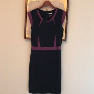 Leather trim Neiman Marcus Dress